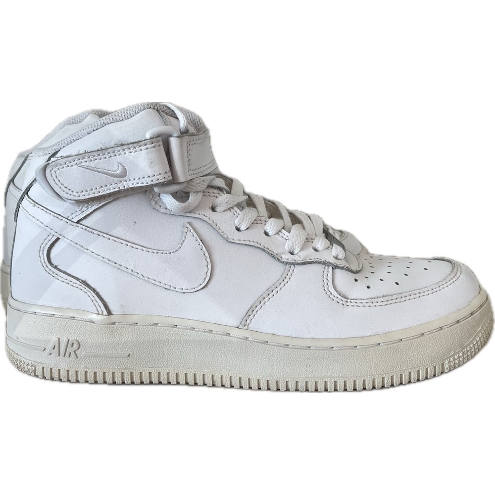 Nike Air Force 1 AF1 Mid Triple White Sneakers Youth Y6.5